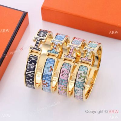 New Best Replica Hermes Clic Clac H Motif Enamel Hardware Bangle